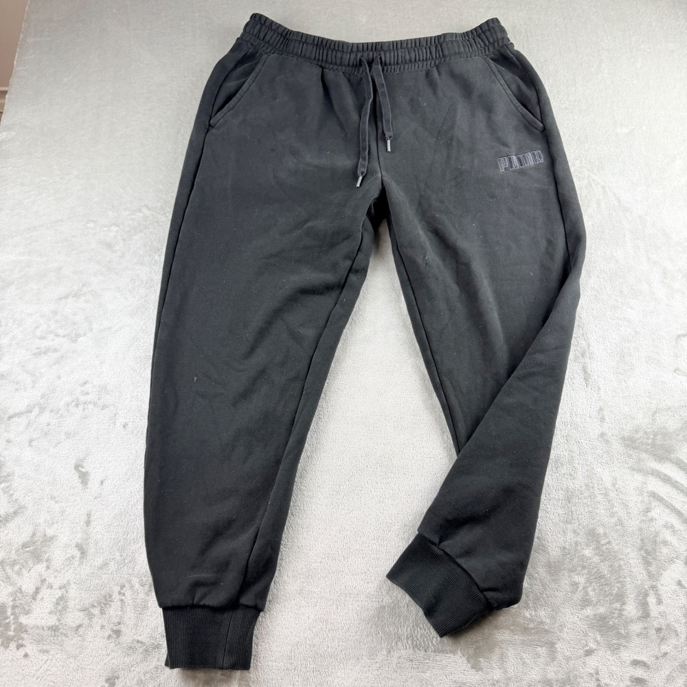 Puma Men's XL Black Fleece Joggers Sweatpants Athletic Loungewear